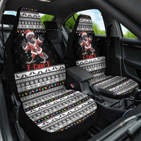 F Caw F Raven Christmas Car Seat Cover Funny Santa Crow - Wonder Print Shop
