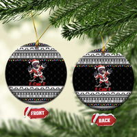 F Caw F Raven Christmas Ceramic Ornament Funny Santa Crow - Wonder Print Shop