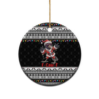F Caw F Raven Christmas Ceramic Ornament Funny Santa Crow - Wonder Print Shop