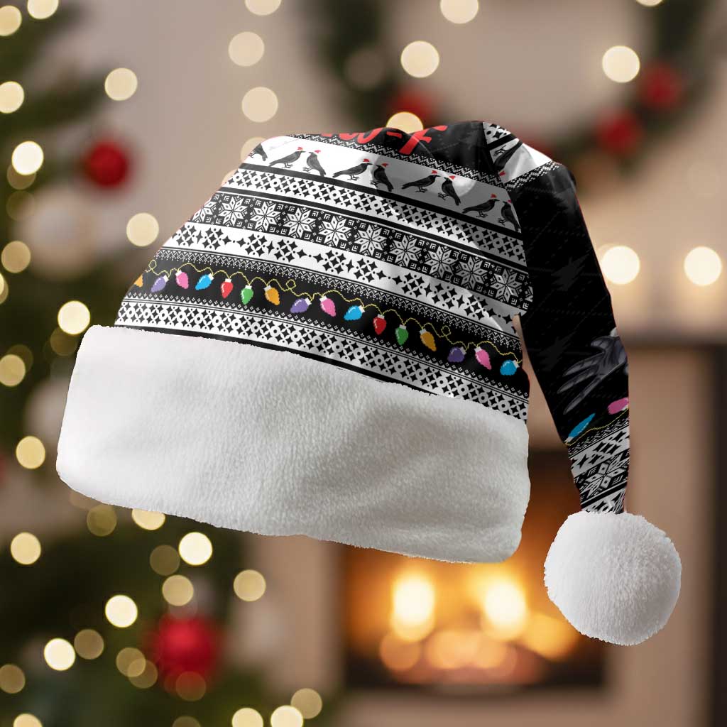 F Caw F Raven Christmas Santa Hat Funny Santa Crow - Wonder Print Shop