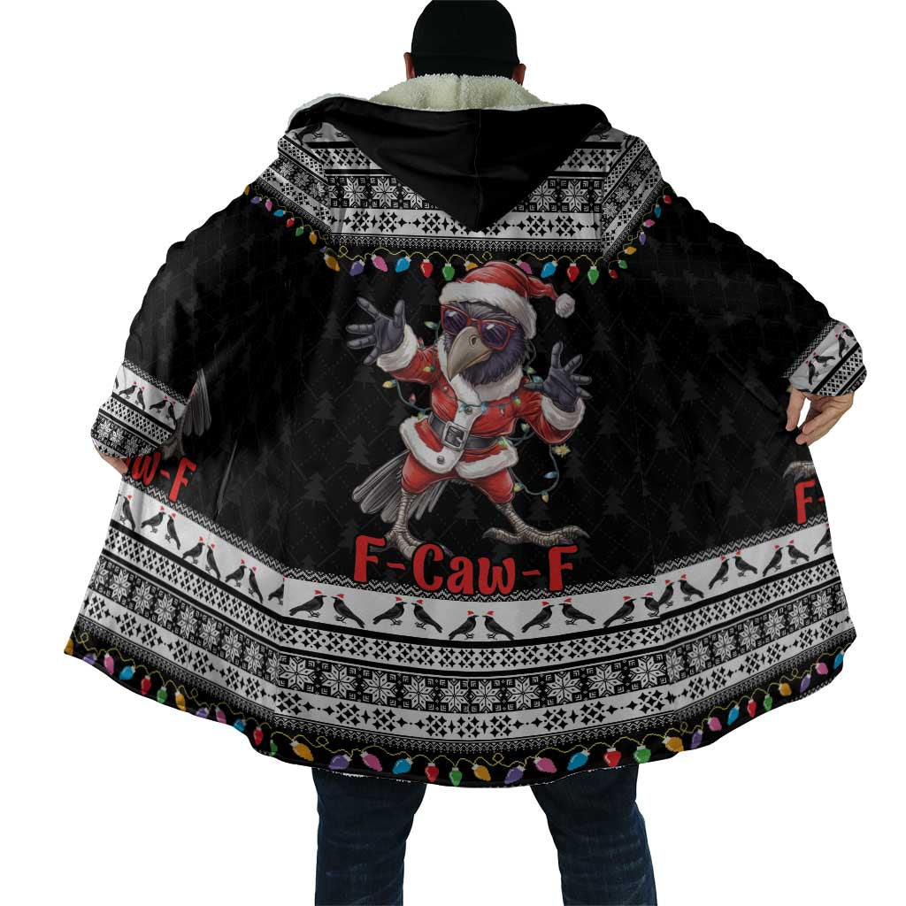 F Caw F Raven Christmas Cloak Funny Santa Crow - Wonder Print Shop