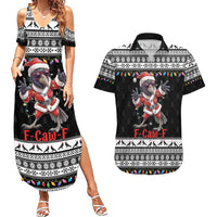 F Caw F Raven Christmas Couples Matching Summer Maxi Dress and Hawaiian Shirt Funny Santa Crow - Wonder Print Shop