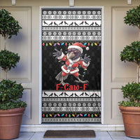 F Caw F Raven Christmas Door Cover Funny Santa Crow - Wonder Print Shop