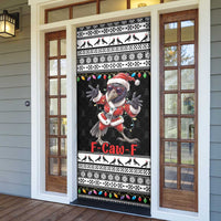 F Caw F Raven Christmas Door Cover Funny Santa Crow - Wonder Print Shop