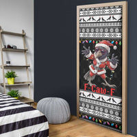 F Caw F Raven Christmas Door Cover Funny Santa Crow - Wonder Print Shop