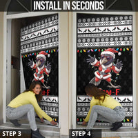 F Caw F Raven Christmas Door Cover Funny Santa Crow - Wonder Print Shop