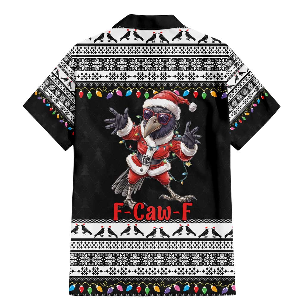 F Caw F Raven Christmas Family Matching Mermaid Dress and Hawaiian Shirt Funny Santa Crow - Wonder Print Shop