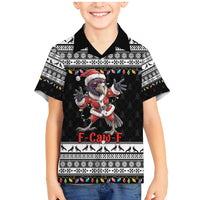 F Caw F Raven Christmas Family Matching Mermaid Dress and Hawaiian Shirt Funny Santa Crow - Wonder Print Shop