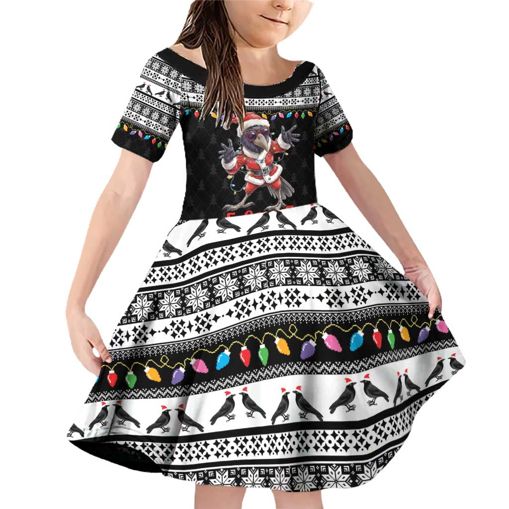 F Caw F Raven Christmas Family Matching Off Shoulder Short Dress and Hawaiian Shirt Funny Santa Crow - Wonder Print Shop