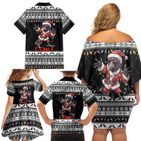 F Caw F Raven Christmas Family Matching Off Shoulder Short Dress and Hawaiian Shirt Funny Santa Crow - Wonder Print Shop
