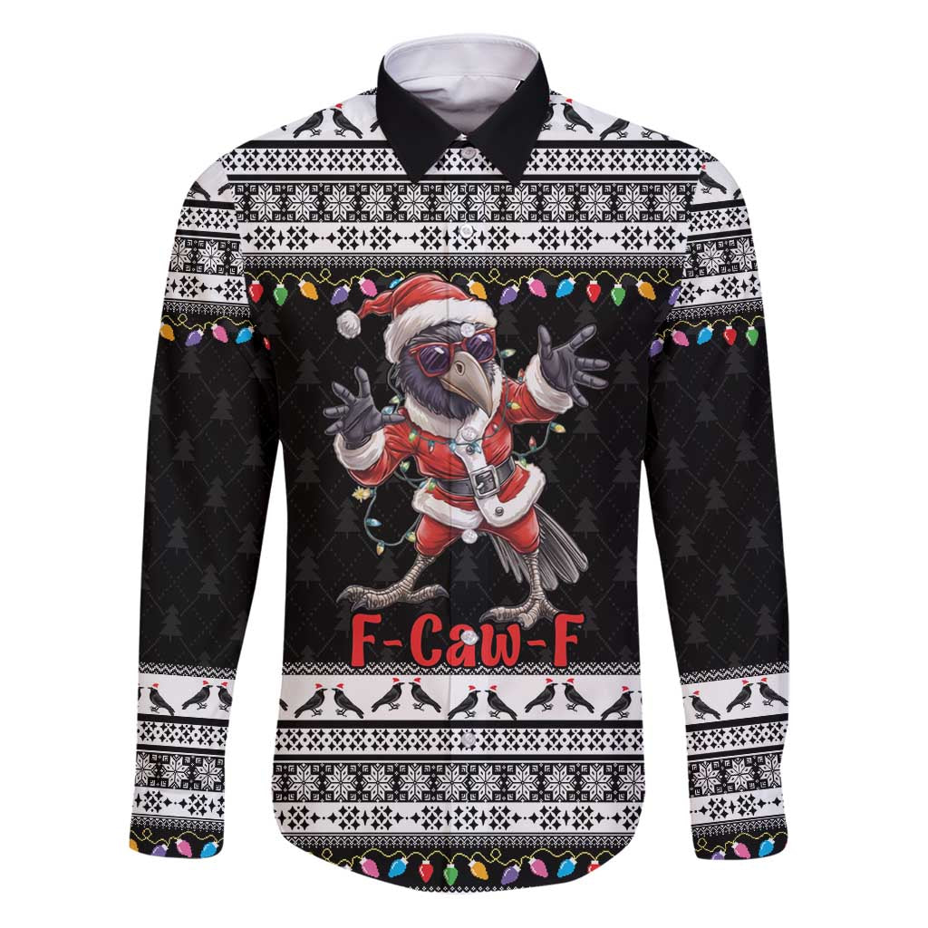 F Caw F Raven Christmas Family Matching Puletasi and Hawaiian Shirt Funny Santa Crow - Wonder Print Shop