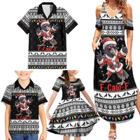 F Caw F Raven Christmas Family Matching Summer Maxi Dress and Hawaiian Shirt Funny Santa Crow - Wonder Print Shop