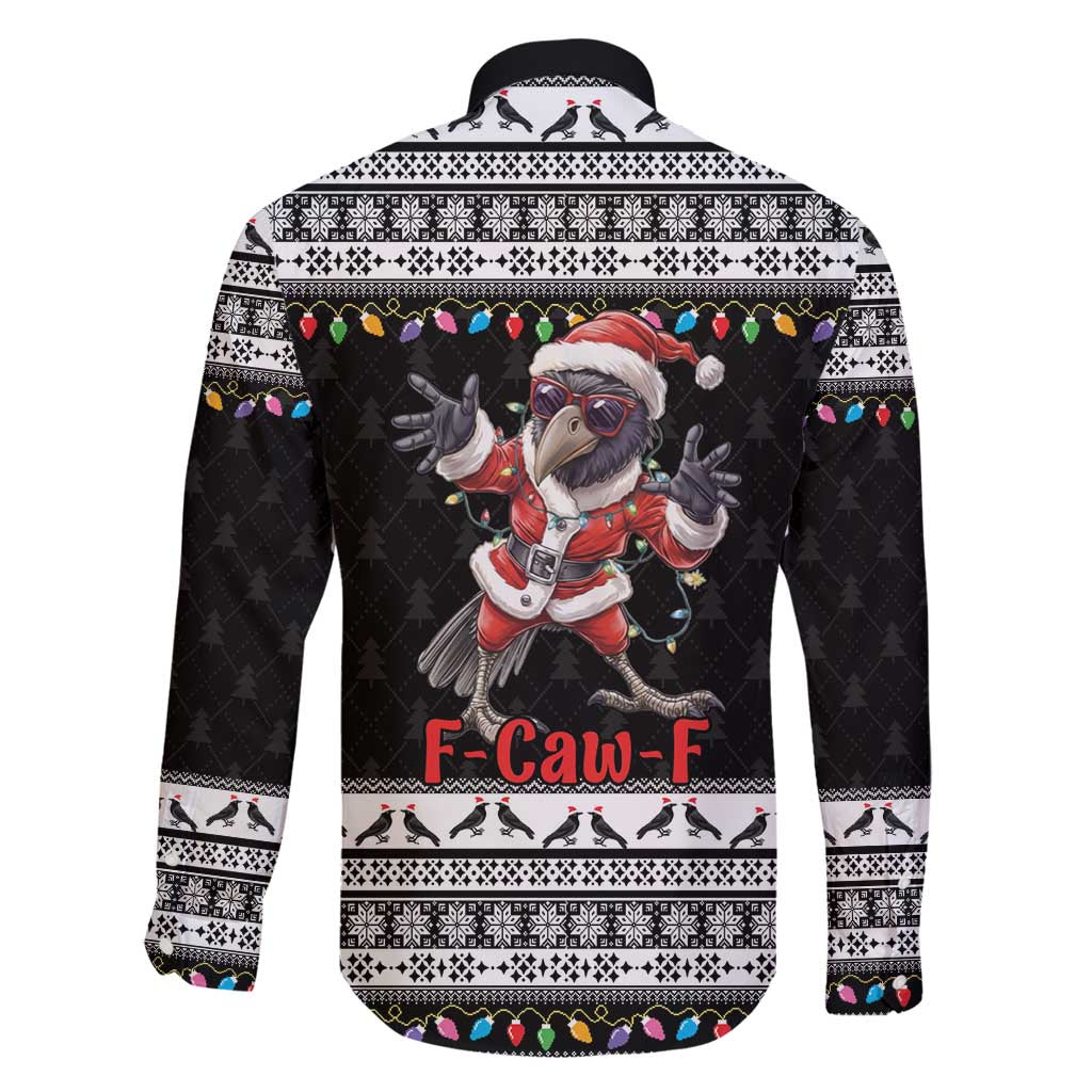 F Caw F Raven Christmas Family Matching Summer Maxi Dress and Hawaiian Shirt Funny Santa Crow - Wonder Print Shop