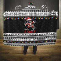 F Caw F Raven Christmas Hooded Blanket Funny Santa Crow - Wonder Print Shop