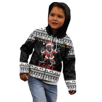 F Caw F Raven Christmas Kid Hoodie Funny Santa Crow - Wonder Print Shop
