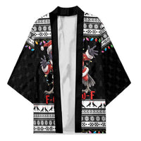 F Caw F Raven Christmas Kimono Funny Santa Crow - Wonder Print Shop