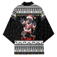 F Caw F Raven Christmas Kimono Funny Santa Crow - Wonder Print Shop