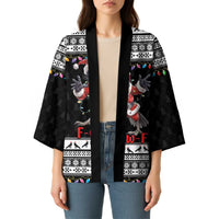 F Caw F Raven Christmas Kimono Funny Santa Crow - Wonder Print Shop