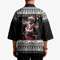 F Caw F Raven Christmas Kimono Funny Santa Crow - Wonder Print Shop