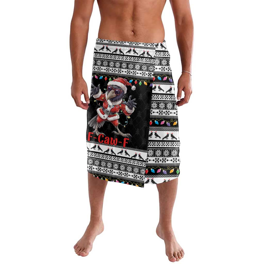 F Caw F Raven Christmas Lavalava Funny Santa Crow - Wonder Print Shop