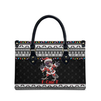 F Caw F Raven Christmas Leather Bag Funny Santa Crow - Wonder Print Shop