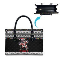 F Caw F Raven Christmas Leather Bag Funny Santa Crow - Wonder Print Shop