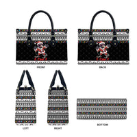 F Caw F Raven Christmas Leather Bag Funny Santa Crow - Wonder Print Shop