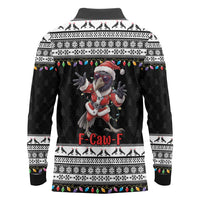 F Caw F Raven Christmas Long Sleeve Polo Shirt Funny Santa Crow - Wonder Print Shop