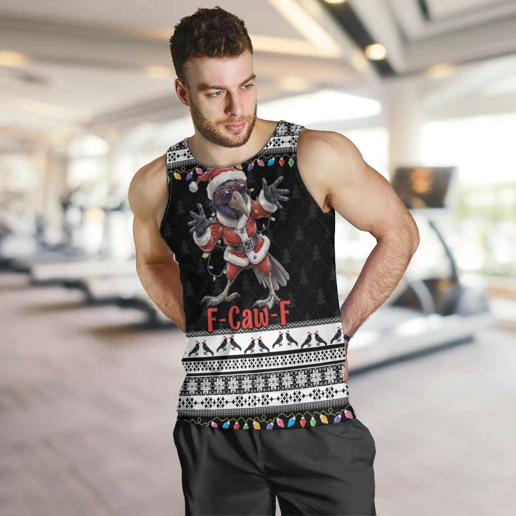 F Caw F Raven Christmas Men Tank Top Funny Santa Crow - Wonder Print Shop