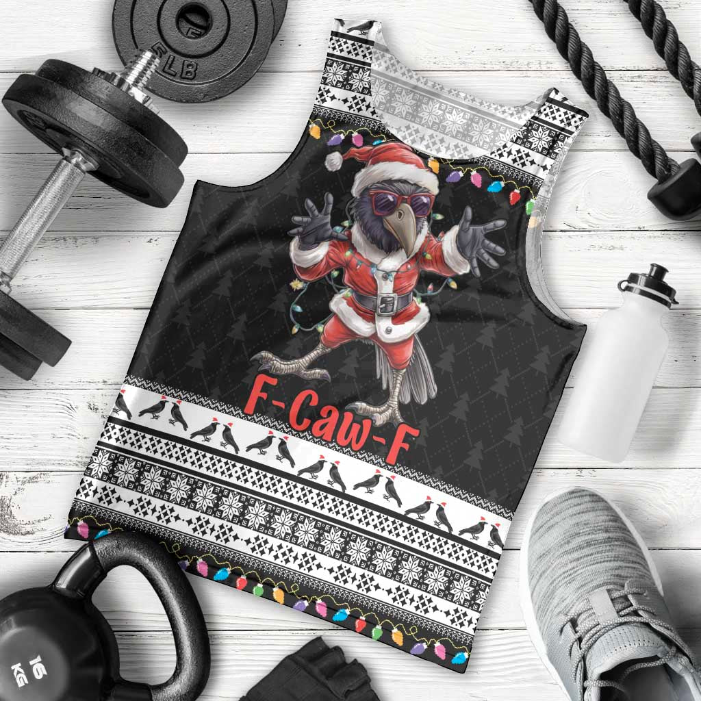 F Caw F Raven Christmas Men Tank Top Funny Santa Crow - Wonder Print Shop