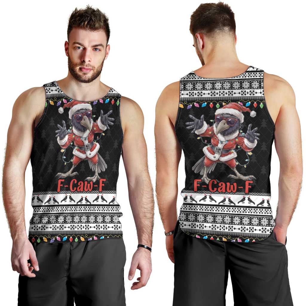 F Caw F Raven Christmas Men Tank Top Funny Santa Crow - Wonder Print Shop