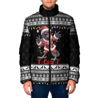 F Caw F Raven Christmas Padded Jacket Funny Santa Crow - Wonder Print Shop