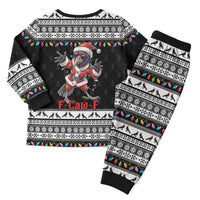 F Caw F Raven Christmas Pajama Set Funny Santa Crow - Wonder Print Shop