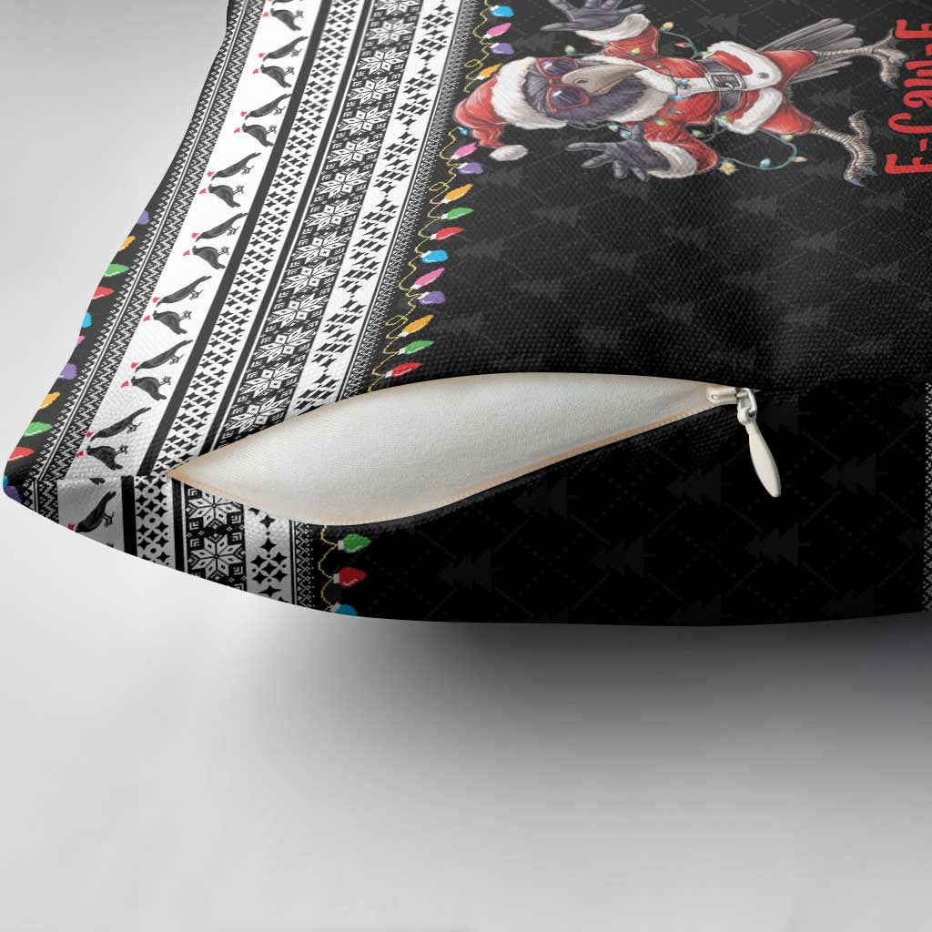 F Caw F Raven Christmas Pillow Cover Funny Santa Crow - Wonder Print Shop