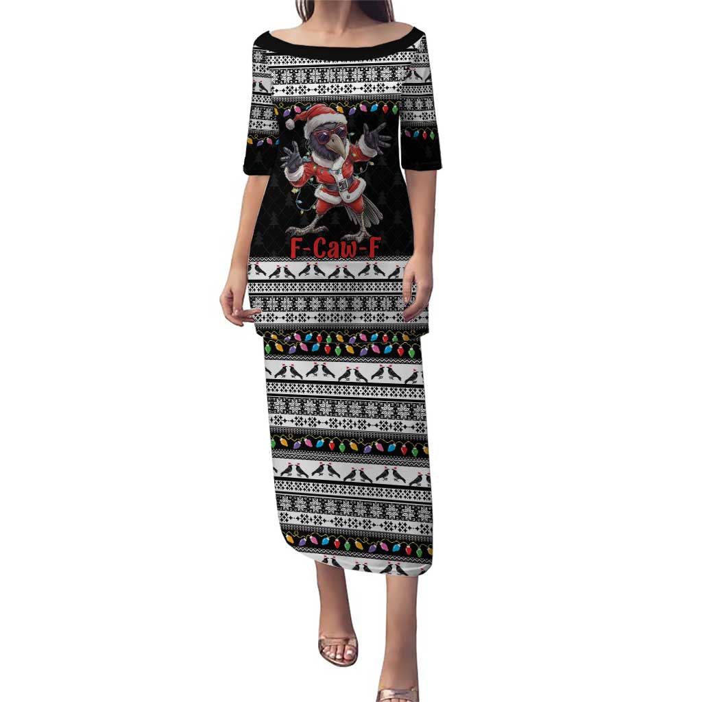 F Caw F Raven Christmas Puletasi Funny Santa Crow - Wonder Print Shop