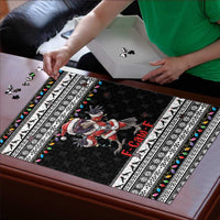 F Caw F Raven Christmas Puzzle Funny Santa Crow - Wonder Print Shop