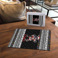 F Caw F Raven Christmas Puzzle Funny Santa Crow - Wonder Print Shop