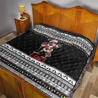 F Caw F Raven Christmas Quilt Funny Santa Crow - Wonder Print Shop