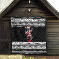 F Caw F Raven Christmas Quilt Funny Santa Crow - Wonder Print Shop