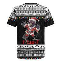F Caw F Raven Christmas Rugby Jersey Funny Santa Crow - Wonder Print Shop