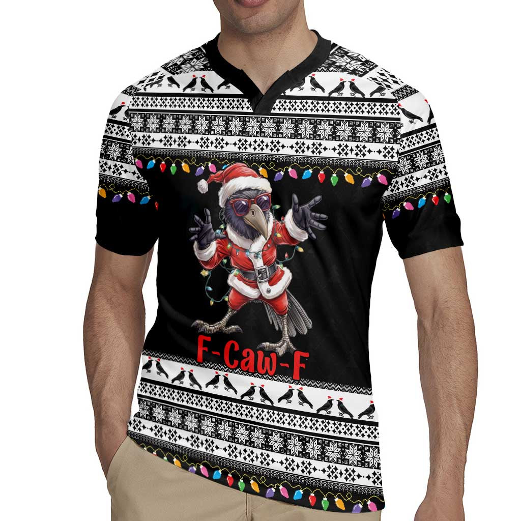 F Caw F Raven Christmas Rugby Jersey Funny Santa Crow - Wonder Print Shop