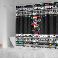 F Caw F Raven Christmas Shower Curtain Funny Santa Crow - Wonder Print Shop