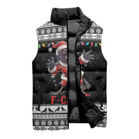 F Caw F Raven Christmas Sleeveless Puffer Jacket Funny Santa Crow - Wonder Print Shop