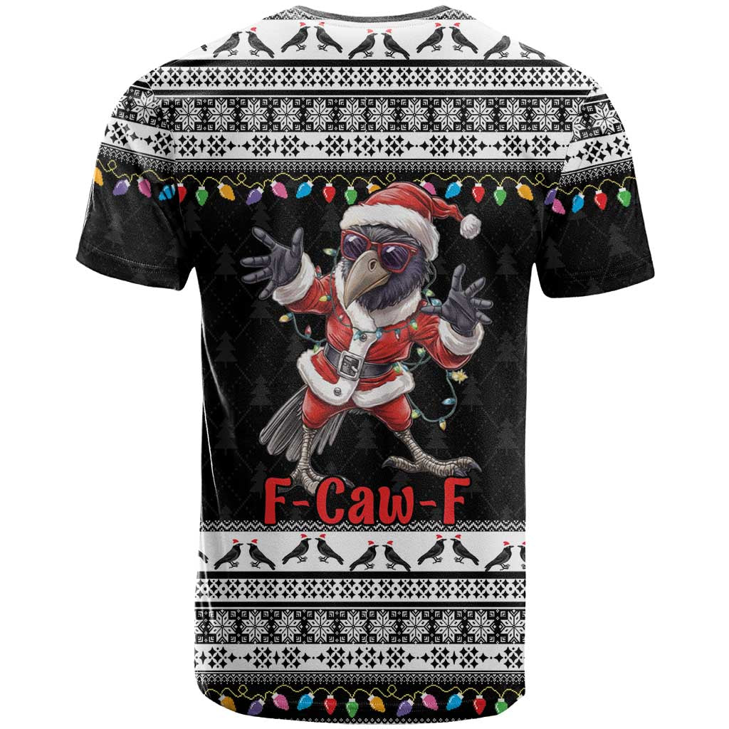 F Caw F Raven Christmas T Shirt Funny Santa Crow - Wonder Print Shop