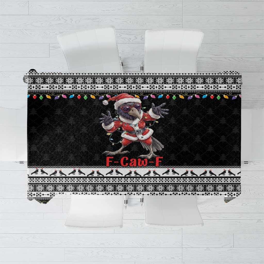 F Caw F Raven Christmas Tablecloth Funny Santa Crow - Wonder Print Shop