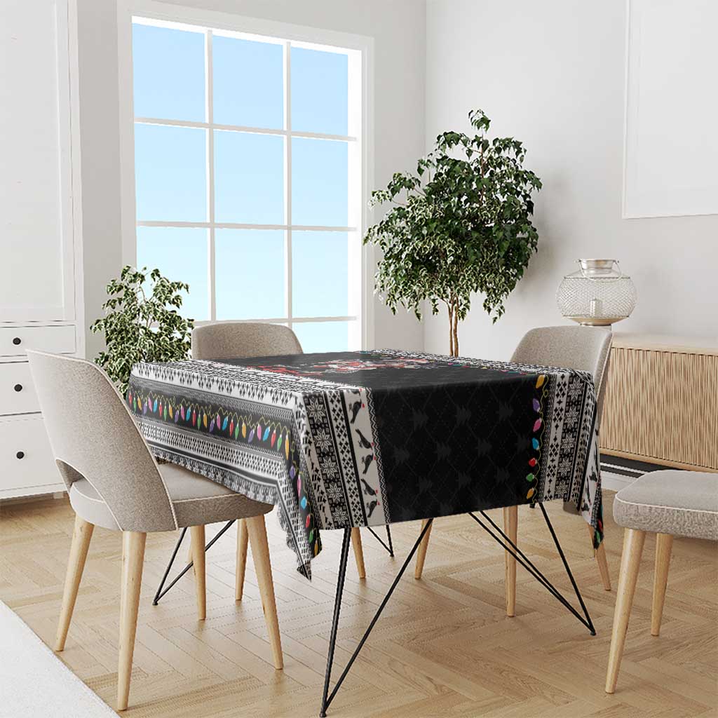 F Caw F Raven Christmas Tablecloth Funny Santa Crow - Wonder Print Shop