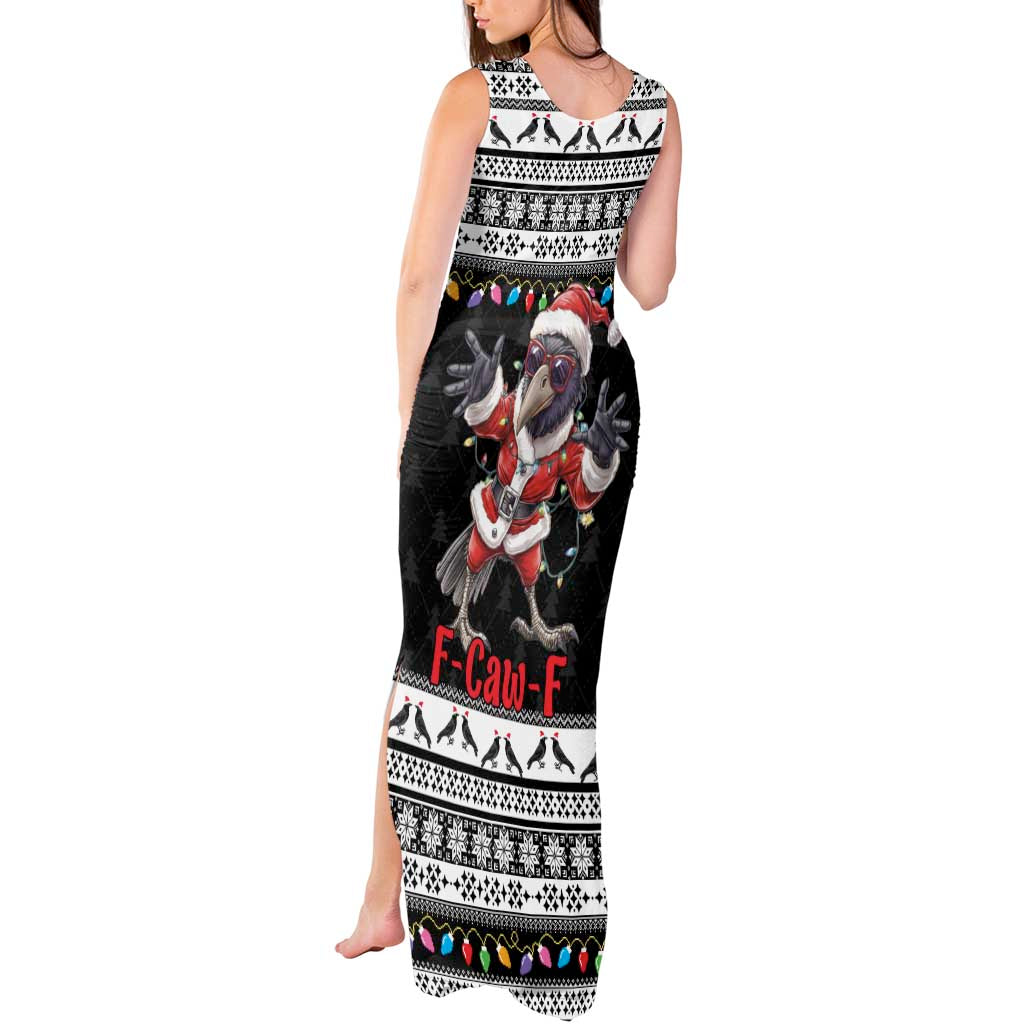 F Caw F Raven Christmas Tank Maxi Dress Funny Santa Crow - Wonder Print Shop