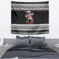 F Caw F Raven Christmas Tapestry Funny Santa Crow - Wonder Print Shop