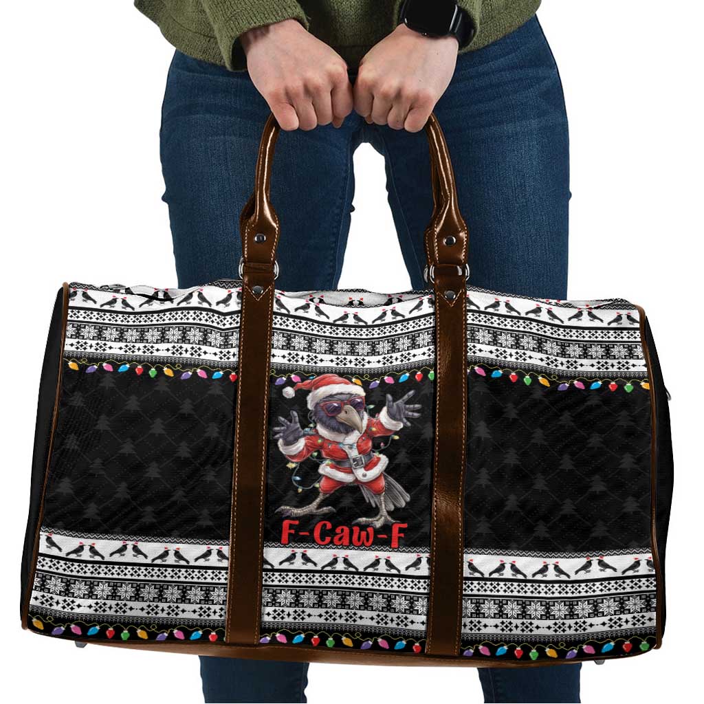 F Caw F Raven Christmas Travel Bag Funny Santa Crow - Wonder Print Shop