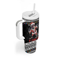 F Caw F Raven Christmas Tumbler With Handle Funny Santa Crow - Wonder Print Shop